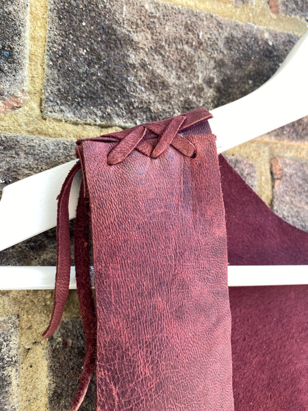 Handmade Tassel Leather Vest – Size Small (UK 8/10)